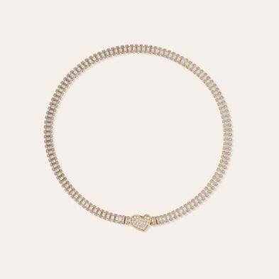 Collier Pailette Coeur doré