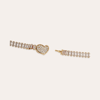 Golden Pailette Heart Necklace