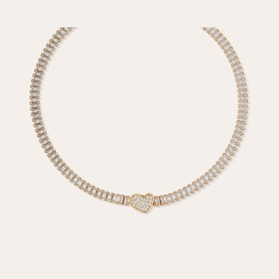 Collier Pailette Coeur doré