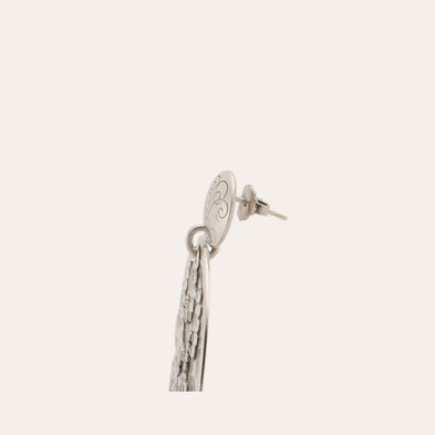 Diva crystal large model silver earrings