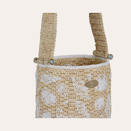 Sac seau Tahiti raphia
