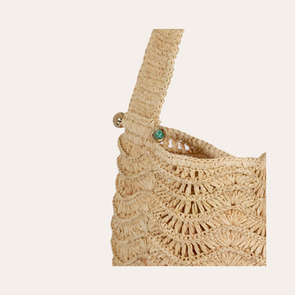 Sac seau Les Palmiers raphia