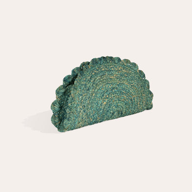 Sun raffia clutch bag