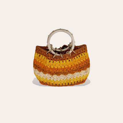 Sac bourse Picot raphia