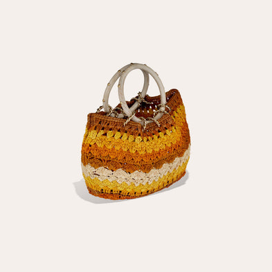 Sac bourse Picot raphia
