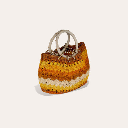 Sac bourse Picot raphia