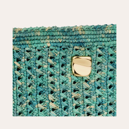 Sac pochette Les Canoubiers - Turquoise