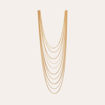 Gold-toned Roméo long necklace