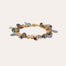 Coki gold anklet - Turquoise & Grey Mother-of-Pearl