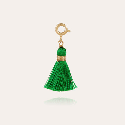Gold pompom pendant charm