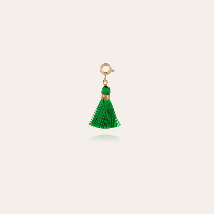 Gold pompom pendant charm