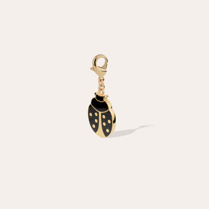 Charm pendentif Mirage Coccinelle émail grand modèle doré 