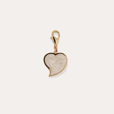 Mirage Heart enamel large gold charm pendant