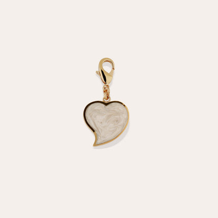 Charm pendentif Mirage Coeur émail grand modèle doré