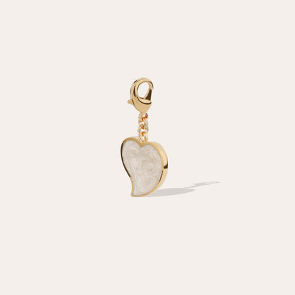 Charm pendentif Mirage Coeur émail grand modèle doré