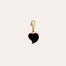 Mirage Heart Enamel Charm Pendant Small Gold