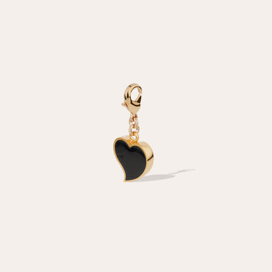 Mirage Heart Enamel Charm Pendant Small Gold
