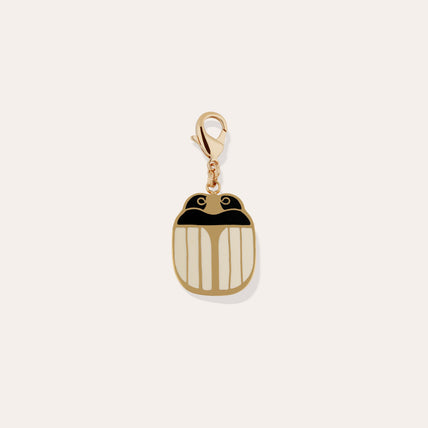 Charm pendentif Mirage Scarabée émail grand modèle doré
