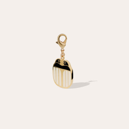 Charm pendentif Mirage Scarabée émail grand modèle doré
