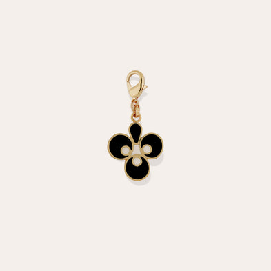 Charm pendentif Mirage Trefle émail petit modèle doré 