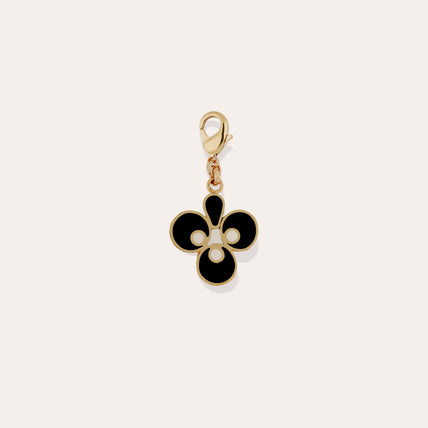 Charm pendentif Mirage Trefle émail petit modèle doré 