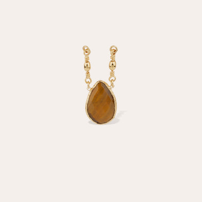 Pendentif Serti doré - Oeil de Tigre