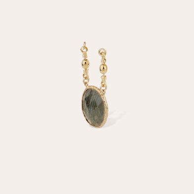 Pendentif Serti Doré - Labradorite