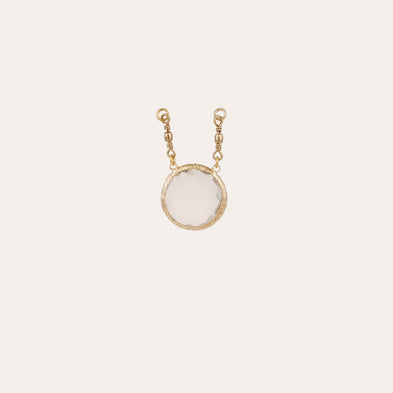 Pendentif Serti doré - Cristal