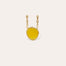 Pendentif serti doré - Calcite jaune