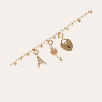 Charms pendentif lettre G strass doré