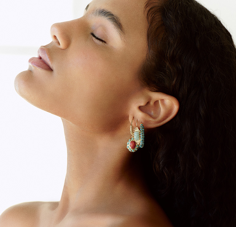 Earrings - Mother-of-pearl - Gemstones