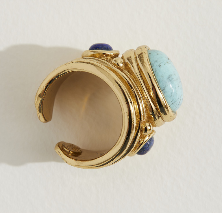 Creations for Women - Blue - Beige - Onde  - Orphée & Calliope  - Gemstones - Feathers