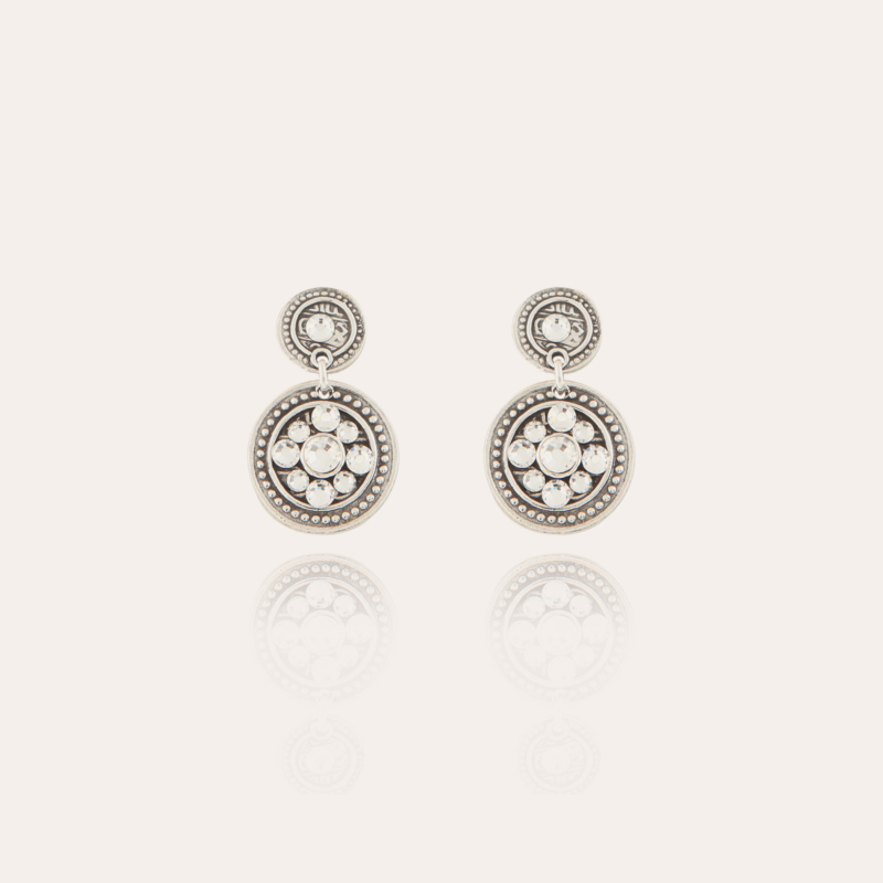Sequin earrings silver