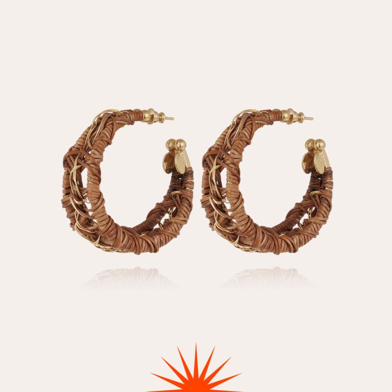 Bakoly earrings gold - Wicker - 55 years collection