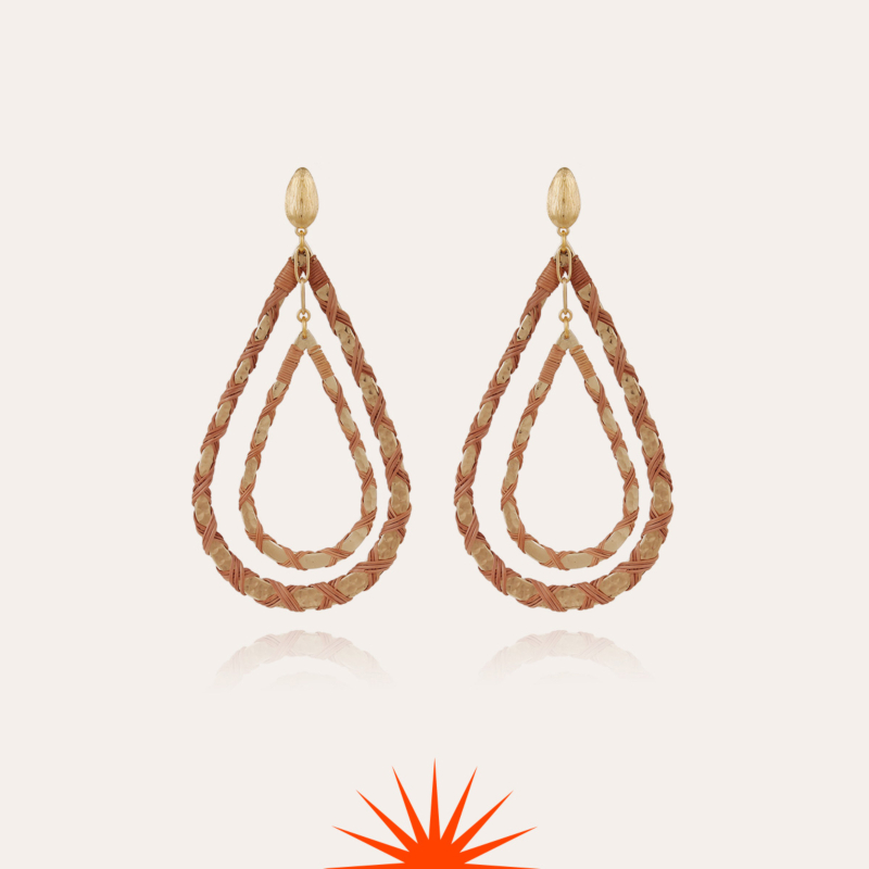 Bibi double earrings gold - Wicker - 55 years collection