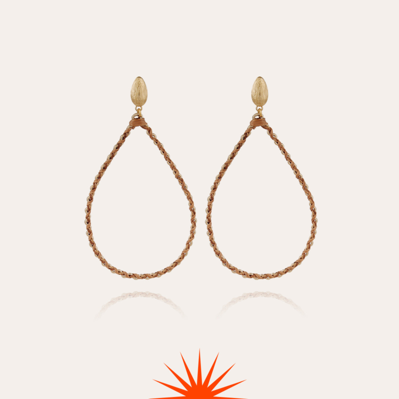 Beyby earrings large size gold - Wicker - 55 years collection