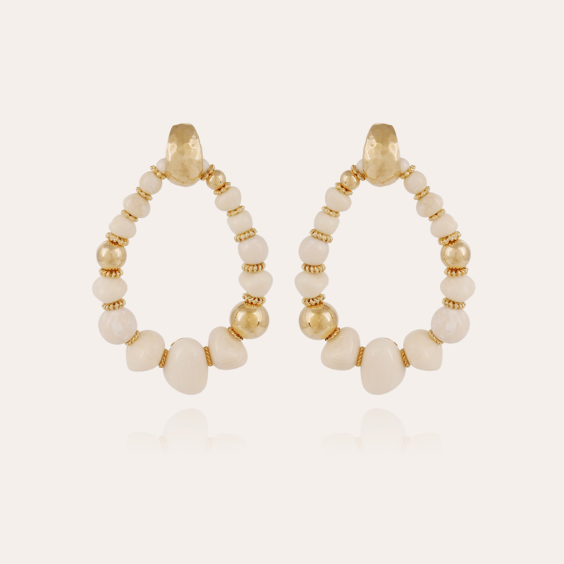Biba Bis earrings acetate gold - Ivory
