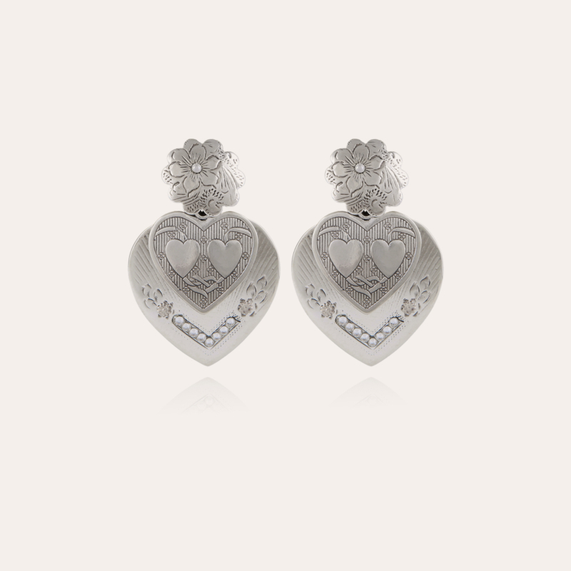 Love earrings silver