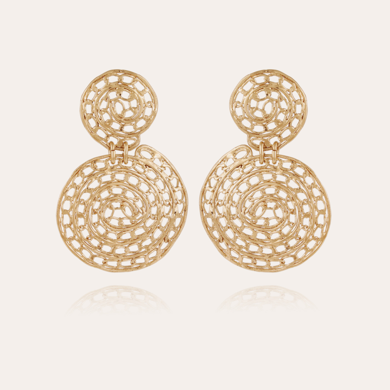 Onde Chain earrings large size gold