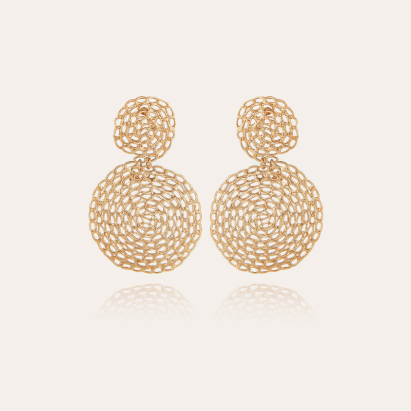 Onde Gourmette earrings small size gold