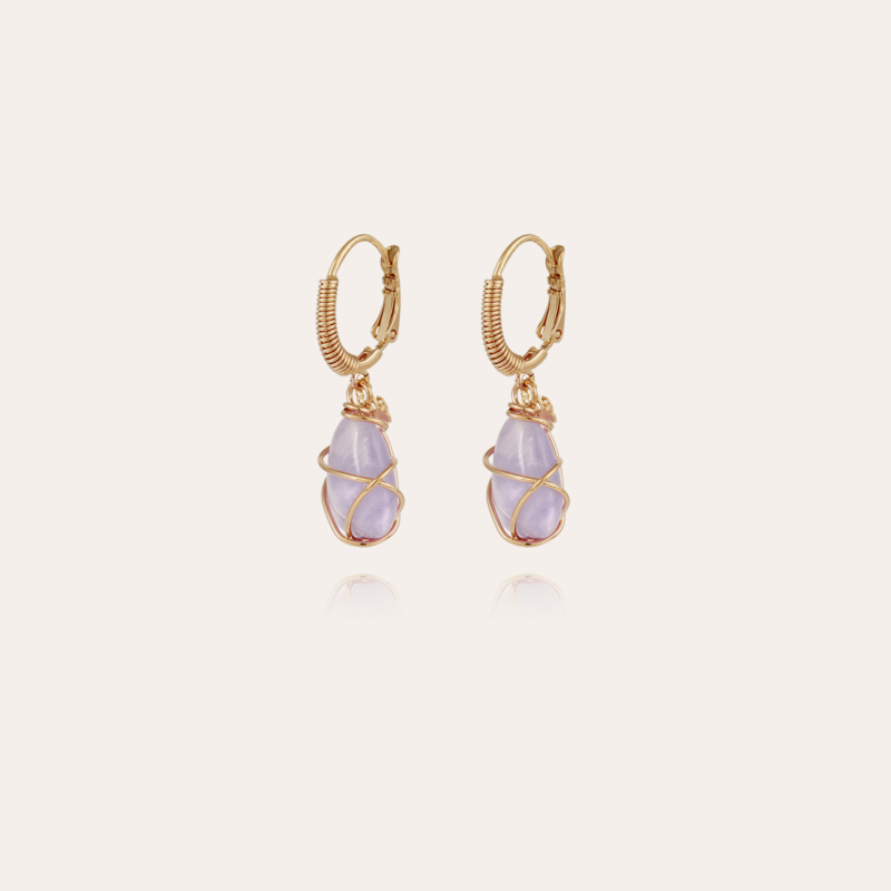 Tao Rainbow earrings gold - Amethyst