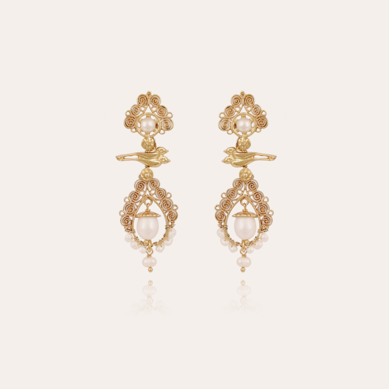 Tocoa Bird earrings gold