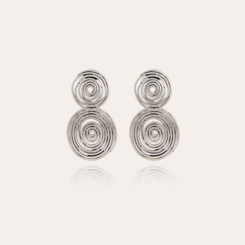 Wave earrings small size silver