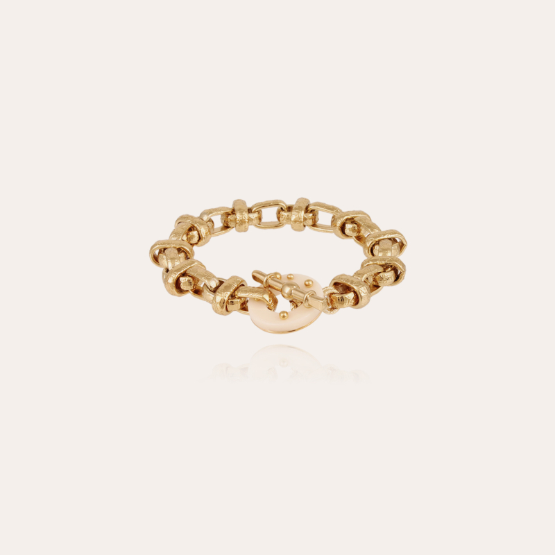 Adrian bracelet acetate gold - Ivory