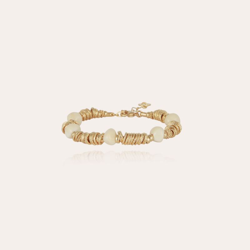 Biba bracelet small size acetate gold - Ivory