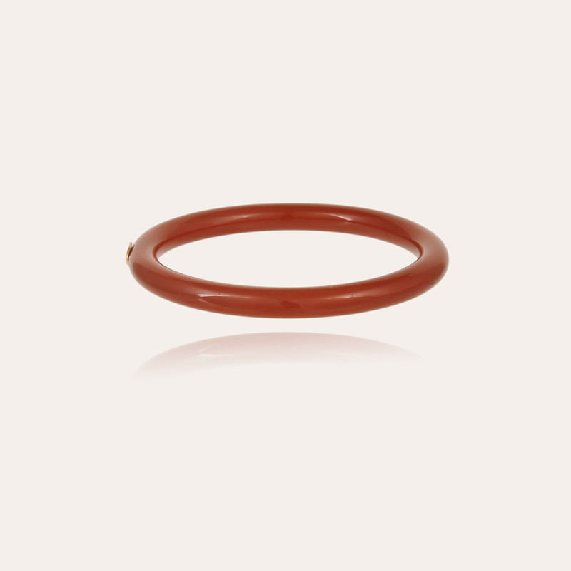 Caftan bracelet acetate gold - Red