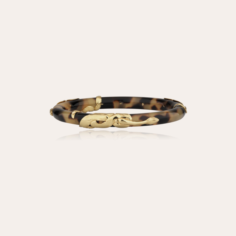 Cobra jonc bracelet acetate gold - Tortoise