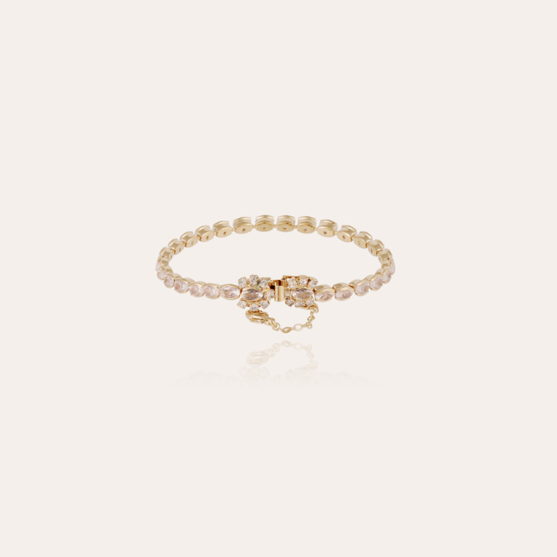 Bracelet Riviera Fleur petit modèle doré 