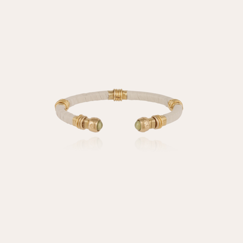 Sari raffia bracelet acetate gold