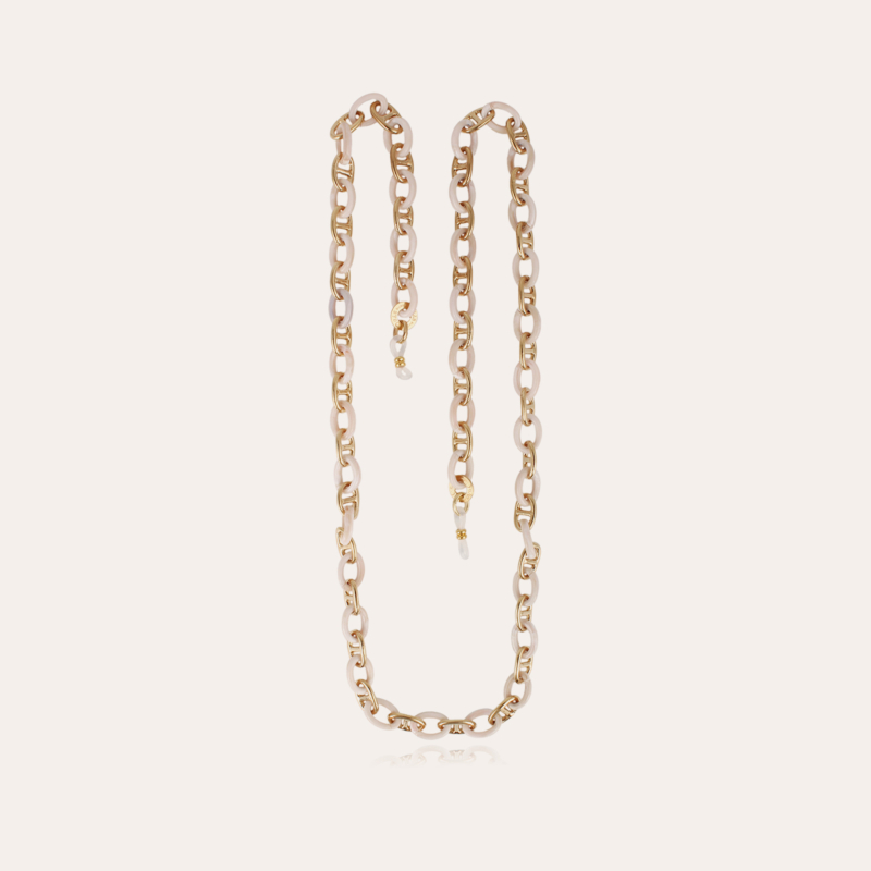 Prato glasses chain necklace small size acetate gold 